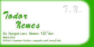 todor nemes business card